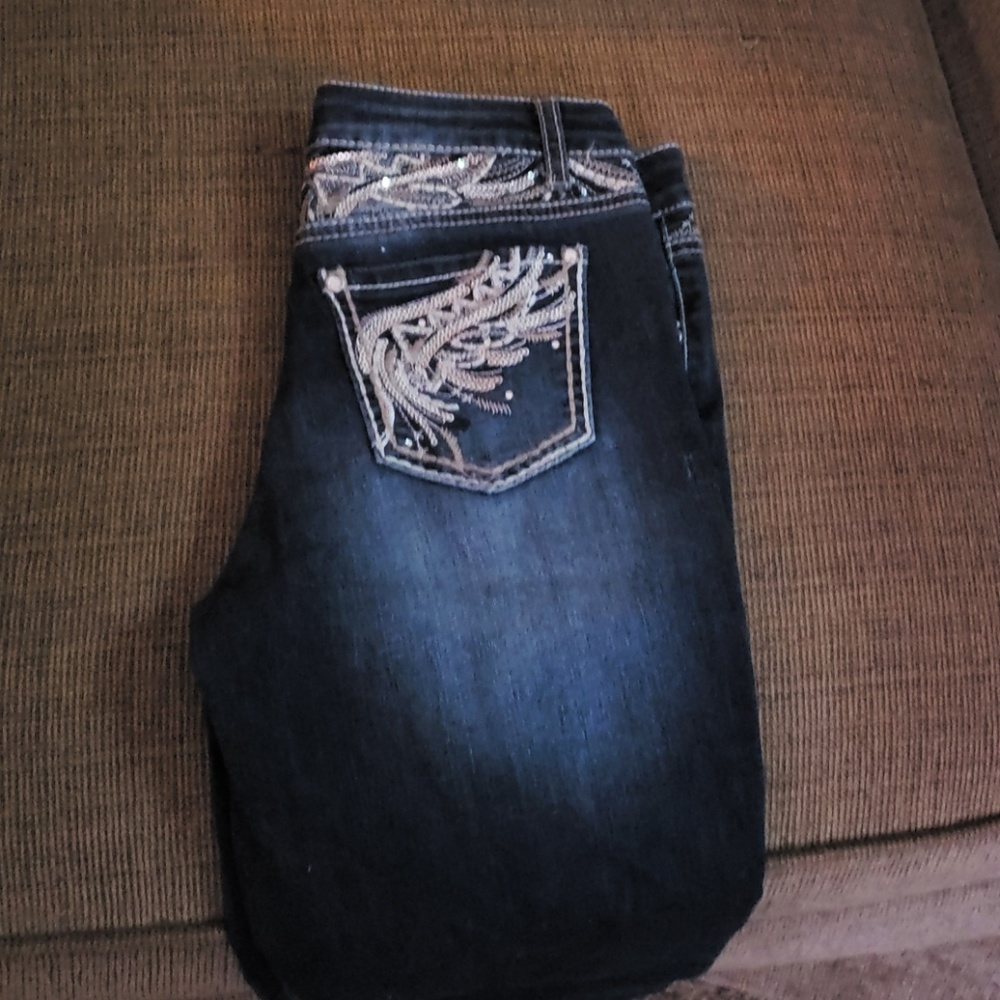 Girls studded jeans
